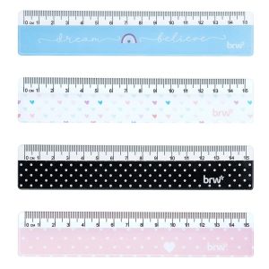 RÉGUA PLÁSTICA ESTAMPADA 15 cm – Soul BRW